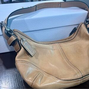 COACH small brown/tan hobo should bag - purse No # K04D-9541